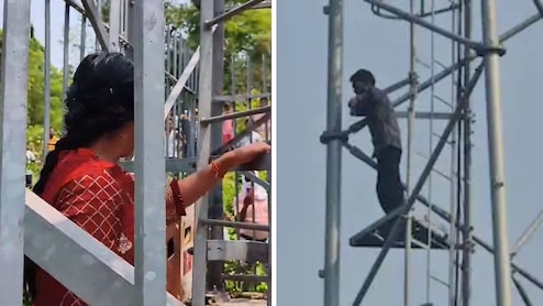 इश्क़ की जिद ने 2 दिनों तक मचाया हड़कंप, पहले शादीशुदा प्रेमी, फिर दूसरे दिन प्रेमिका का टावर ड्रामा