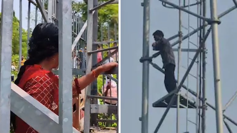 इश्क़ की जिद ने 2 दिनों तक मचाया हड़कंप, पहले शादीशुदा प्रेमी, फिर दूसरे दिन प्रेमिका का टावर ड्रामा
