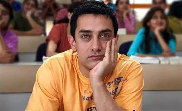 Aamir Khan as Rancho in 3 Idiots