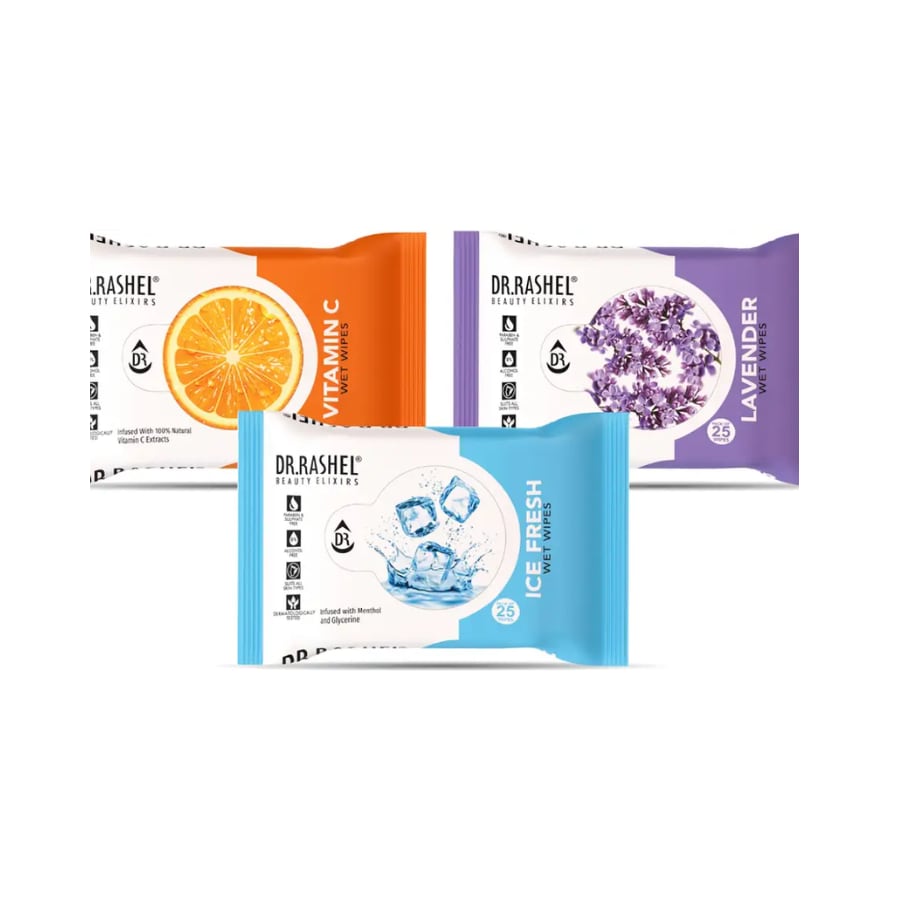 Click to buy DR.RASHEL Face Wipes, Vitamin C, Ice Fresh, Lavender