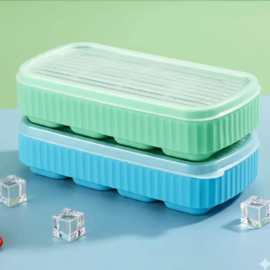 Click to buyHomzview 2Pcs Premium Soft Silicone 8 Big Cavity Pop Up Ice Cube Maker Tray With Lid Multicolor Silicone Ice Cube Tray (Pack of 2) Click to buyHomzview 2Pcs Premium Soft Silicone 8 Big Cavity Pop Up Ice Cube Maker Tray With Lid Multicolor Silicone Ice Cube Tray (Pack of 2)