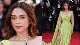 Aditi Rao Hydari Serves High Glam In A Green Thigh-Slit Gown At Cannes