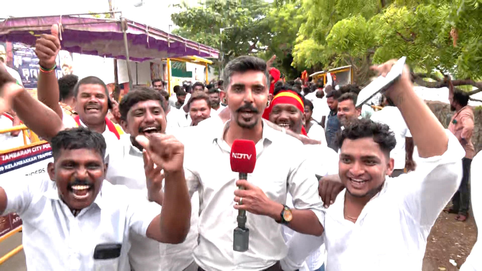 Flags, Chants & Frenzy: TVK Supporters Flood Streets In Celebration
