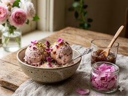 This Rose Gulkand Ice Cream Recipe Is Creamy, Fragrant And Easy To Make