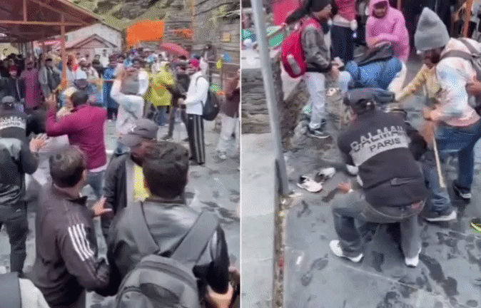 VIDEO: तुंगनाथ धाम में भी यात्रियों के बीच मारपीट, श्रद्धालुओं ने एक-दूसरे पर बरसाईं लाठियां