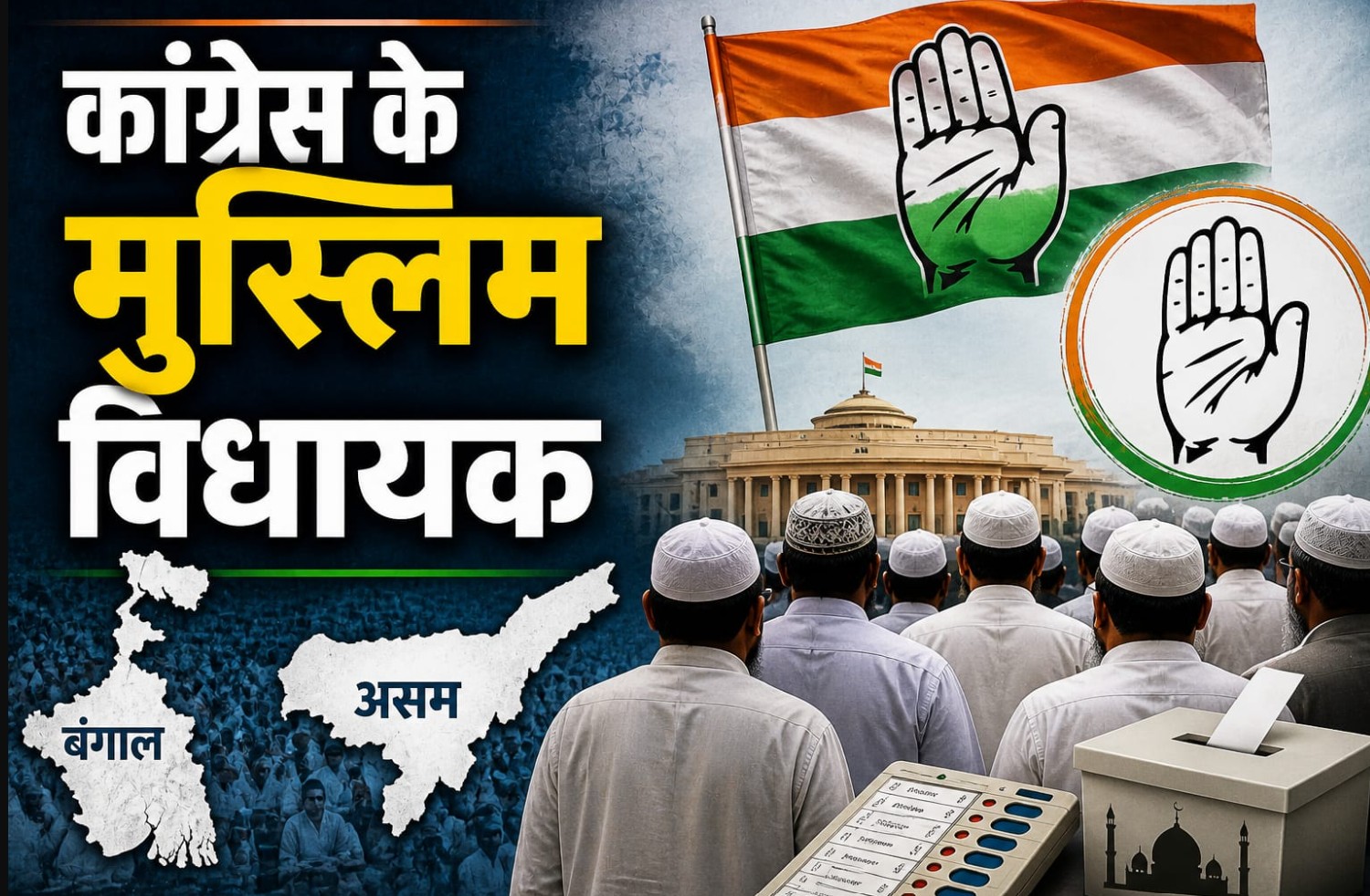 बंगाल में कांग्रेस के 100% और असम में 95% विधायक मुसलमान, 2026 के चुनाव ने बदली सियासी तस्वीर