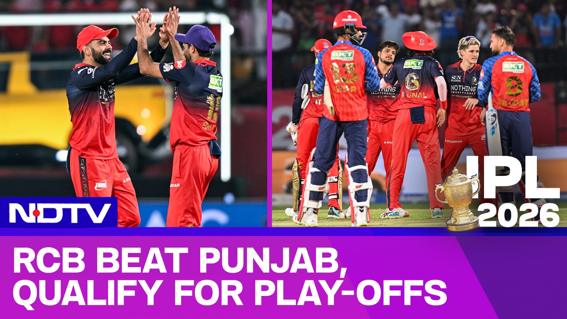 RCB Vs PBKS IPL 2026 | RCB Qualify For The Play-Offs As Punjab Slumps To 6th Straight Defeat