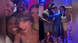 Taylor Swift Turns Heads In Blue Midi Dress At Luxury Greece Wedding