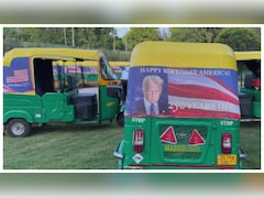 Donald Trump Posters Appear On Delhi Auto-Rickshaws As US Launches 'Happy Birthday America' Campaign