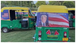 Donald Trump Posters Appear On Delhi Auto-Rickshaws As US Launches 'Happy Birthday America' Campaign