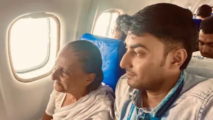 Man Takes 84-Year-Old Grandmother On Her First Flight, Wins Hearts Online