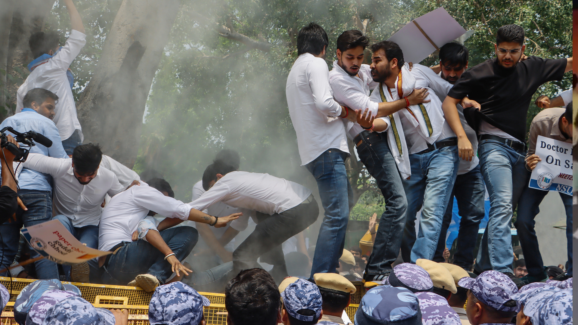 "Dissolve NTA": Youth Congress Protest Erupts Over NEET Exam Cancellation