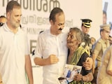 Kerala Flood Survivor Hugs Rahul Gandhi, Blesses VD Satheesan At Oath Event Kerala Flood Survivor Hugs Rahul Gandhi, Blesses VD Satheesan At Oath Event