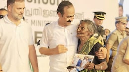 Kerala Flood Survivor Hugs Rahul Gandhi, Blesses VD Satheesan At Oath Event