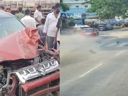 On Camera, Speeding SUV Rams Bikes In Telangana, 1 Dead