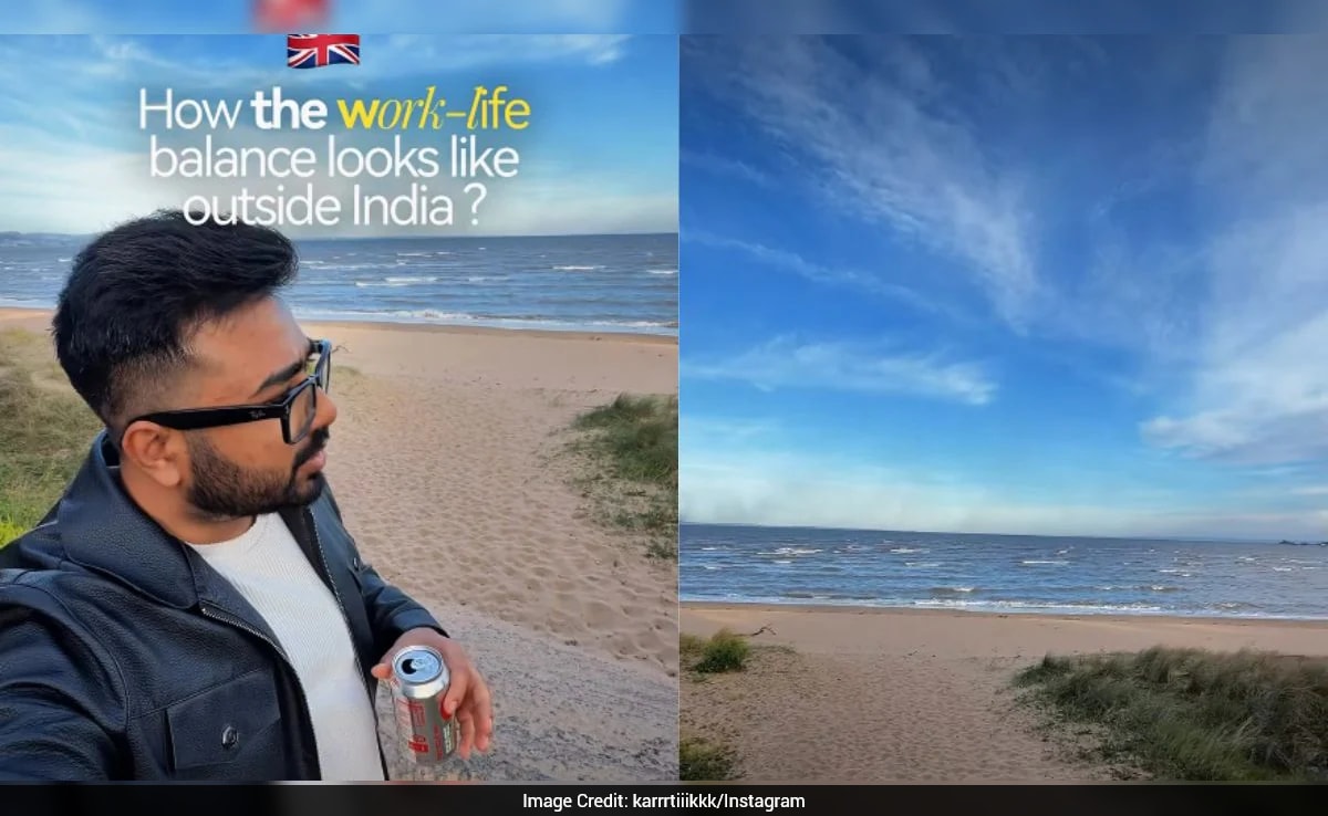 Indian Man In UK Takes 5 PM Beach Walk, Highlights Work-Life Balance, Calls Life "Cinematic"