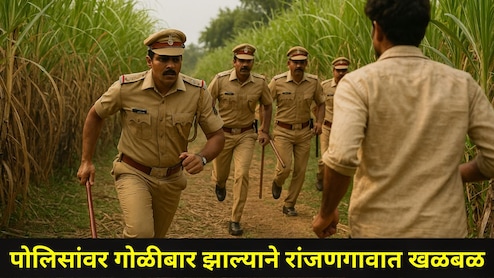 Pune News: रांजणगावात शुकशुकाट! पोलिसांच्या पथकावर गोळीबार, आरोपी उसाच्या शेतात पसार,संपूर्ण परिसरात नाकाबंदी
