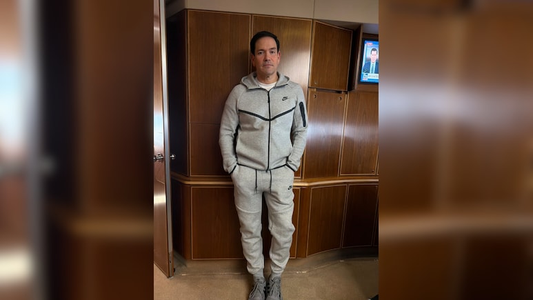 Rubio Trolling Dictators? US Secy Of State Seen In Maduro's Arrest Outfit On Flight Enroute China