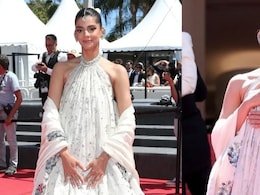 Pakistani Star Sanam Saeed Debuts At Cannes In A White Peacock-Inspired Look