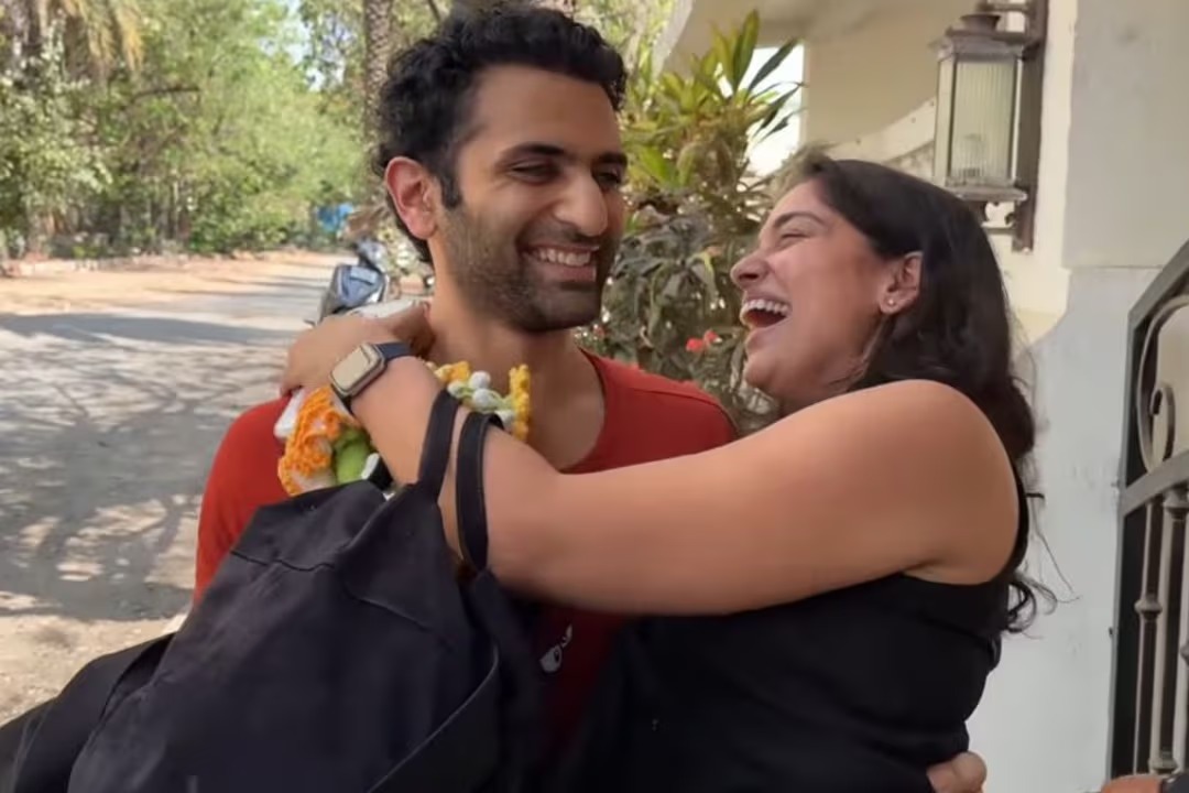 VIDEO: आयुष्मान गोद में उठा कर लाए गर्लफ्रेंड समीक्षा, अर्चना पूरन सिंह ने खुशी से किया 'छोटी बहू' का स्वागत