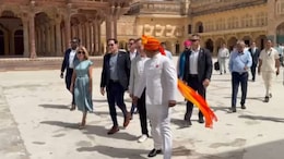US विदेशी मंत्री को भा गया जयपुर का शीश महल, पारंपरिक वाद्य यंत्र 'रावणहत्था' देख पूछा- ये क्या है