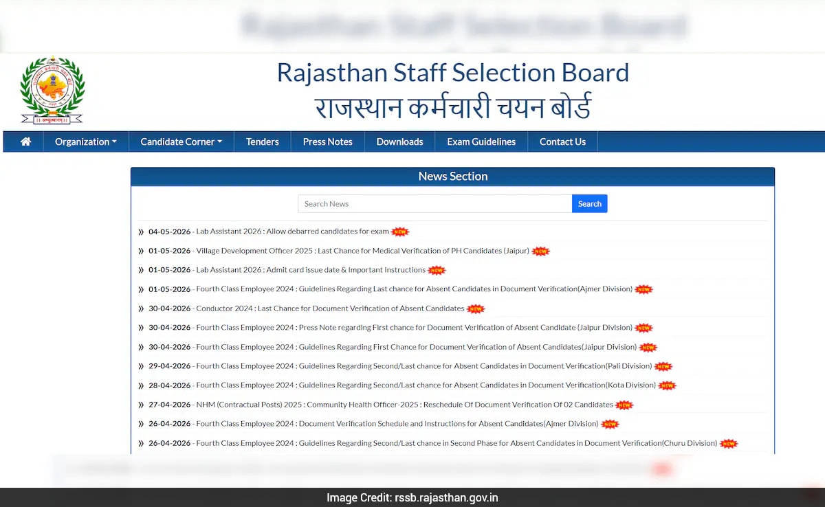 RSSB Lab Assistant Admit Card 2026 Out: Download Link, Exam Schedule, Guidelines And Allowed Items