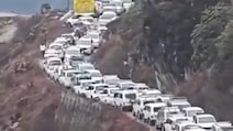 Video: Tourists Crowd Sikkim Hills, Traffic Chaos At Zero Point