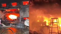 Baloda Bazar Fire: बलौदा बाजार में किराना गोदाम में लगी भीषण आग, ऊंची लपटों से मची अफरा-तफरी; दूर तक दिखा धुएं का गुबार