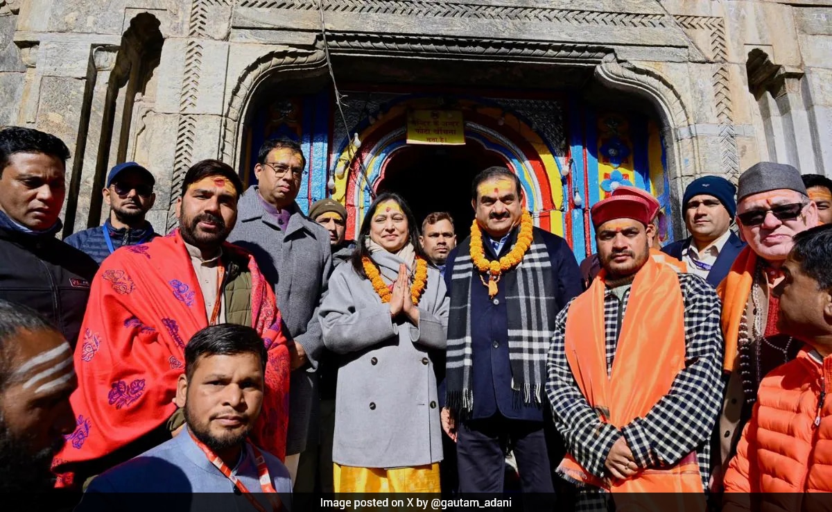 Gautam Adani, Wife Offer Prayers At Kedarnath Temple On 40th Wedding Anniversary