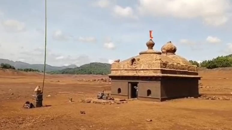 'Pandav-Era' Kambareshwar Temple Emerges As Dam Water Recedes In Pune