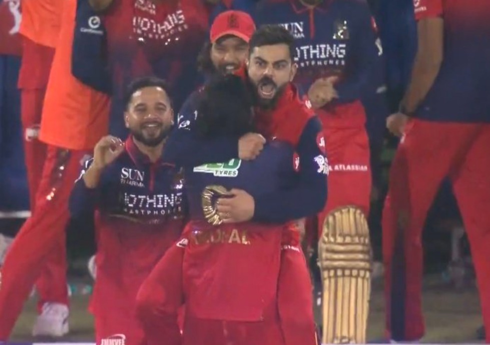 Kohli Can't Keep Calm As RCB Beat MI In Last-Ball Thriller. Celebration Viral