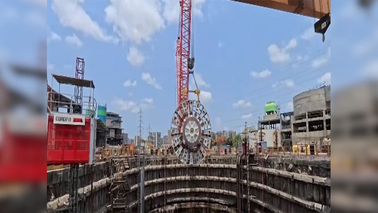 Bullet Train Project: First Tunnel Boring Machine Cutterhead Lowered At Mumbai's Vikhroli