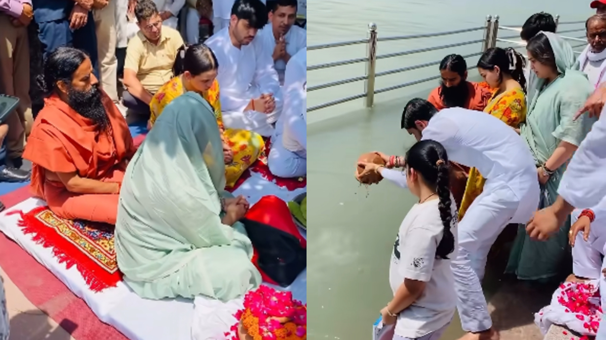 प्रतीक यादव की अस्थियां हरिद्वार में गंगा में विसर्जित, चार्टर्ड प्लेन से पहुंची पत्&zwj;नीं अपर्णा