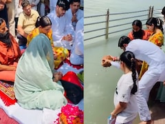 प्रतीक यादव की अस्थियां हरिद्वार में गंगा में विसर्जित, चार्टर्ड प्लेन से पहुंची पत्‍नीं अपर्णा, बाबा रामदेव भी रहे मौजूद