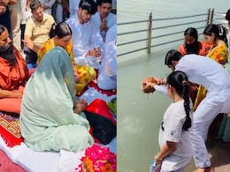 प्रतीक यादव की अस्थियां हरिद्वार में गंगा में विसर्जित, भावुक दिखीं पत्नी अर्पणा, भाई आदित्य भी थे मौजूद