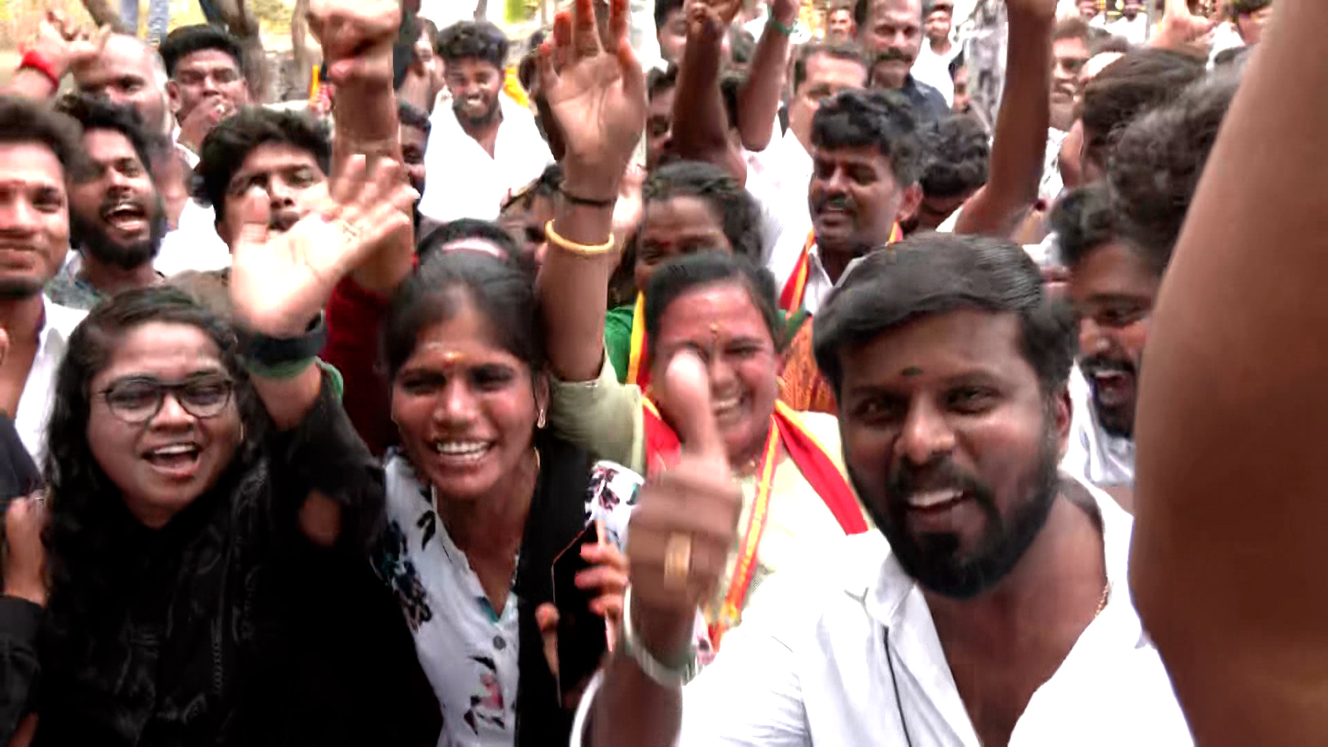 Celebrations Intensify Outside TVK HQ as Supporters Sense Historic Announcement