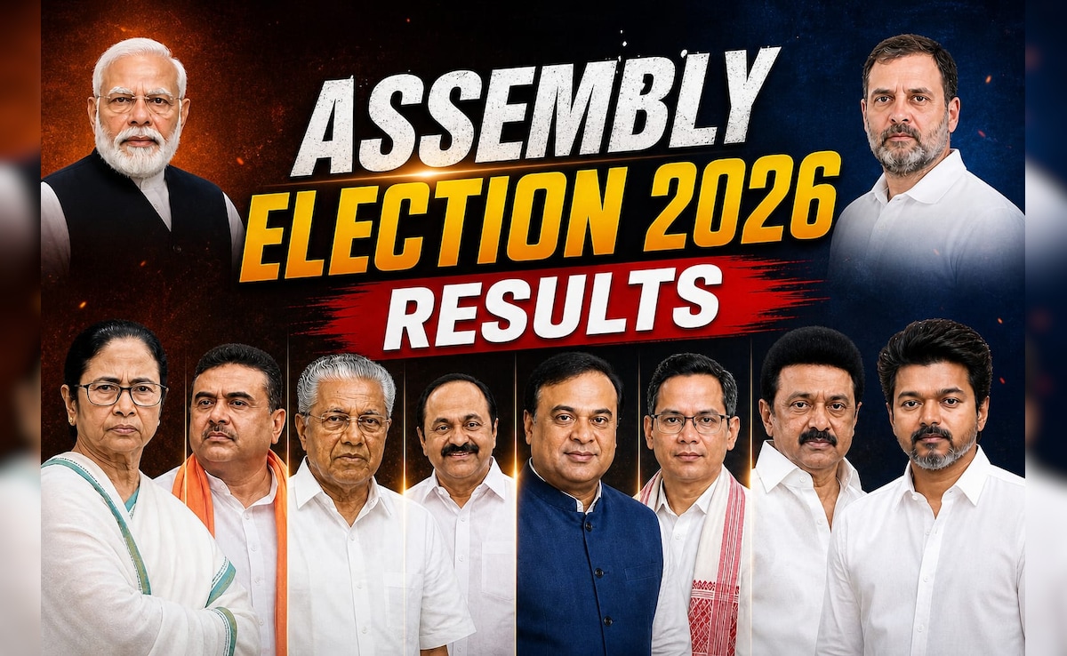 BJP '200' Paar In Bengal, TVK Hits Century In Tamil Nadu, UDF Clears Halfway Mark