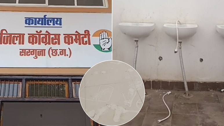 "Love You" Note Scribbled In Dust After Taps Stolen From Congress Office In Chhattisgarh