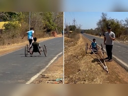गांव के बच्चों की जुगाड़ू गाड़ी देखकर हैरान रह गए Sachin Tendulkar, सोशल मीडिया पर खुद शेयर किया वीडियो, कही ये बात