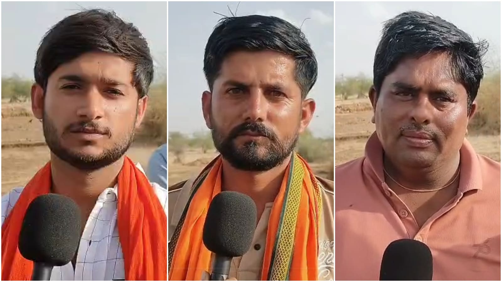 गौ-भक्त प्रदीप सेन और हाकम दान के साथ समाजसेवी महेश पुरोहित की तस्वीर.