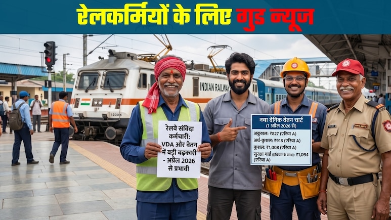DA Hike: रेलकर्मियों के लिए गुड न्&zwj;यूज! अप्रैल से बढ़े हुए महंगाई भत्ते के साथ मिलेगी इतनी पगार, दोनों चार्ट देख लीजिए