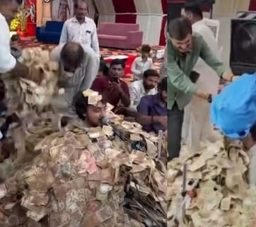स्टेज पर गा रहा था गुजराती सिंगर, फैंस ने लगा दी नोटों की ढेरी, VIDEO देख लोग बोले- लाइफ हो तो ऐसी