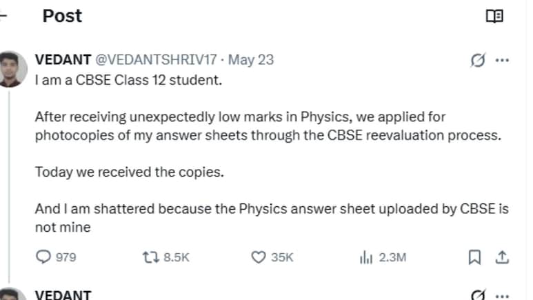 CBSE Takes Answer Sheet Mismatch Issue On "Top Priority" After Student's Viral Social Media Post