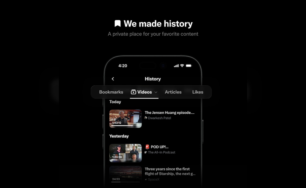 X Launches New 'History' Tab: How To Track Your Watched Videos And Likes