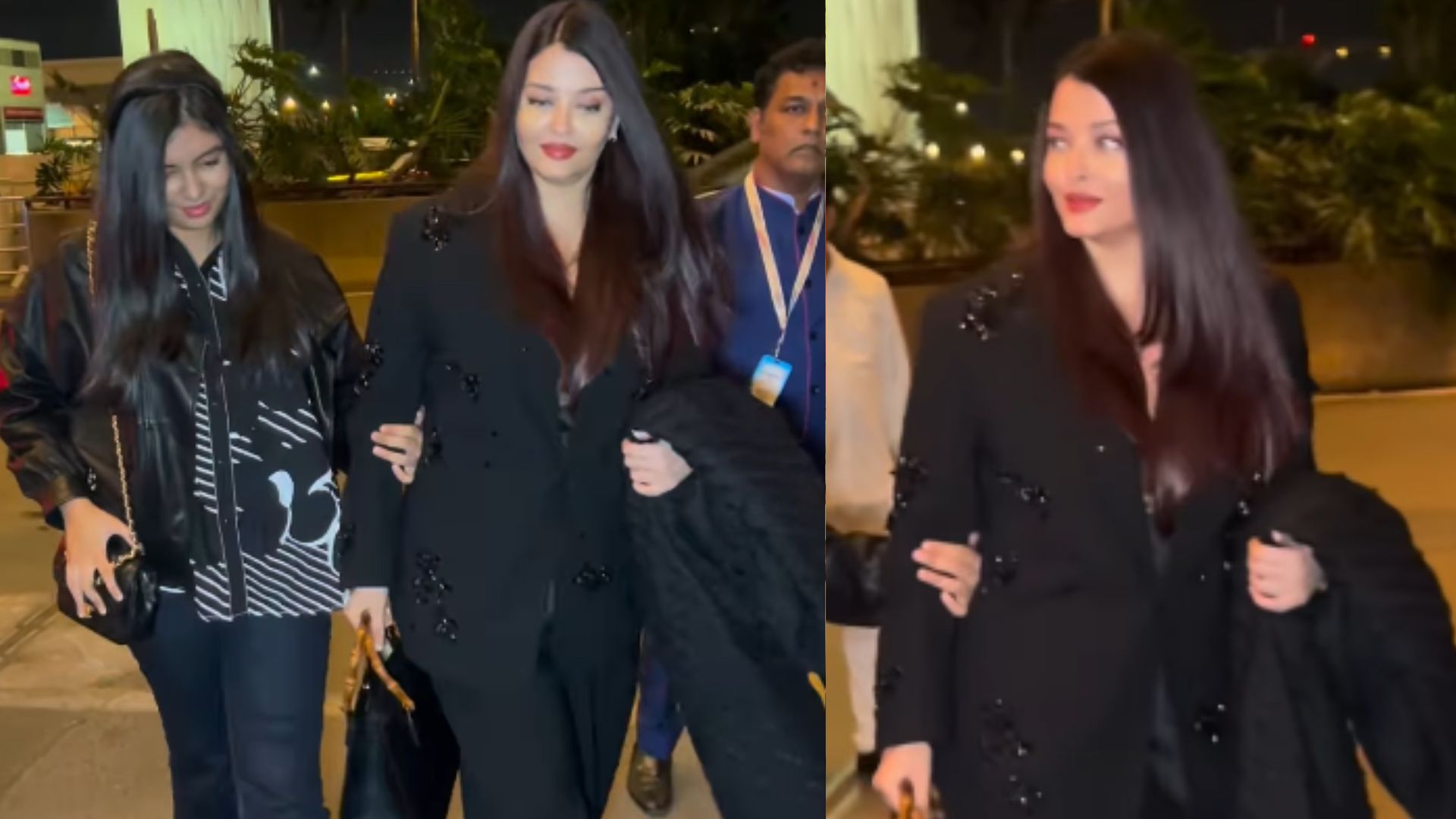 Watch: Aishwarya Rai Twins With Aaradhya In Black As She Leaves For Cannes Film Festival