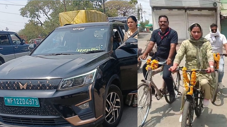 PM मोदी की अपील का असर: 'मैडम विधायक' Car छोड़ साइकिल पर सवार होकर पहुंचीं दफ्तर, तो EV पर आईं महापौर