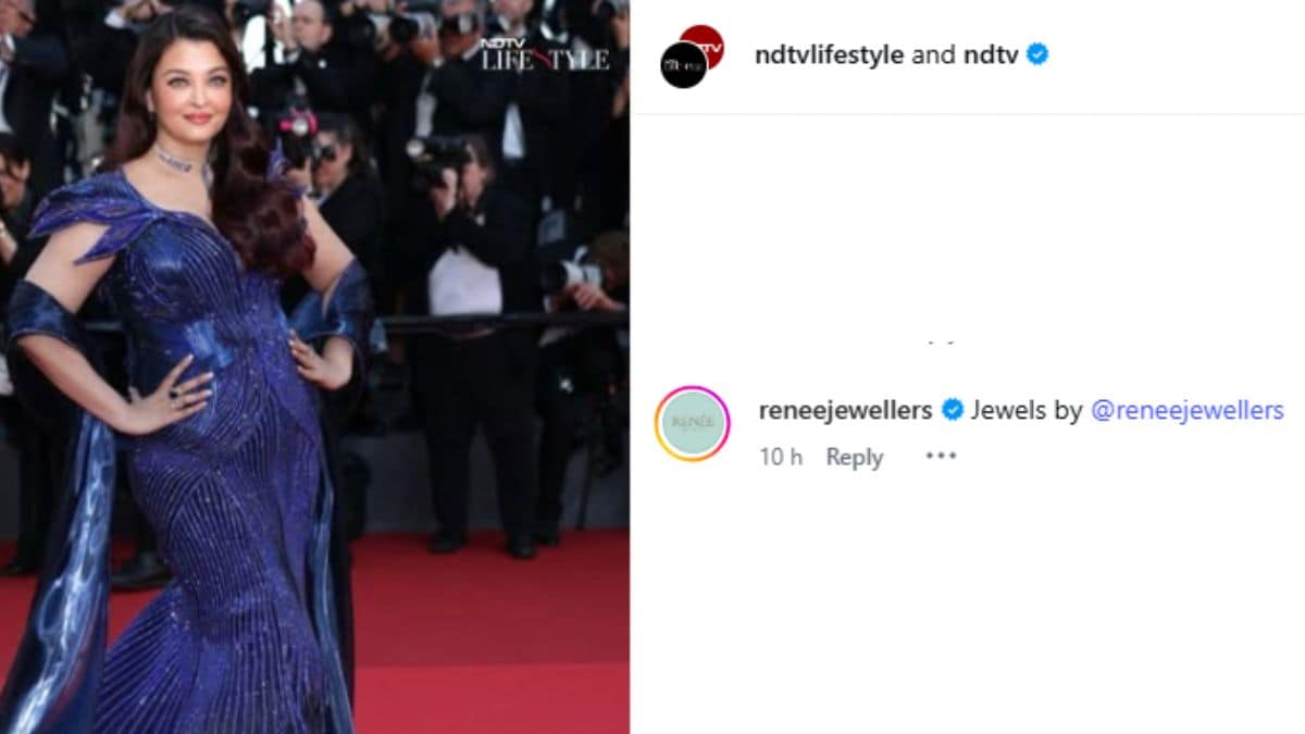 Aishwarya Rai accessoried her blue gown at the Cannes with jewels by Renee Jewellers, a brand founded by Sushmita Sens mother.