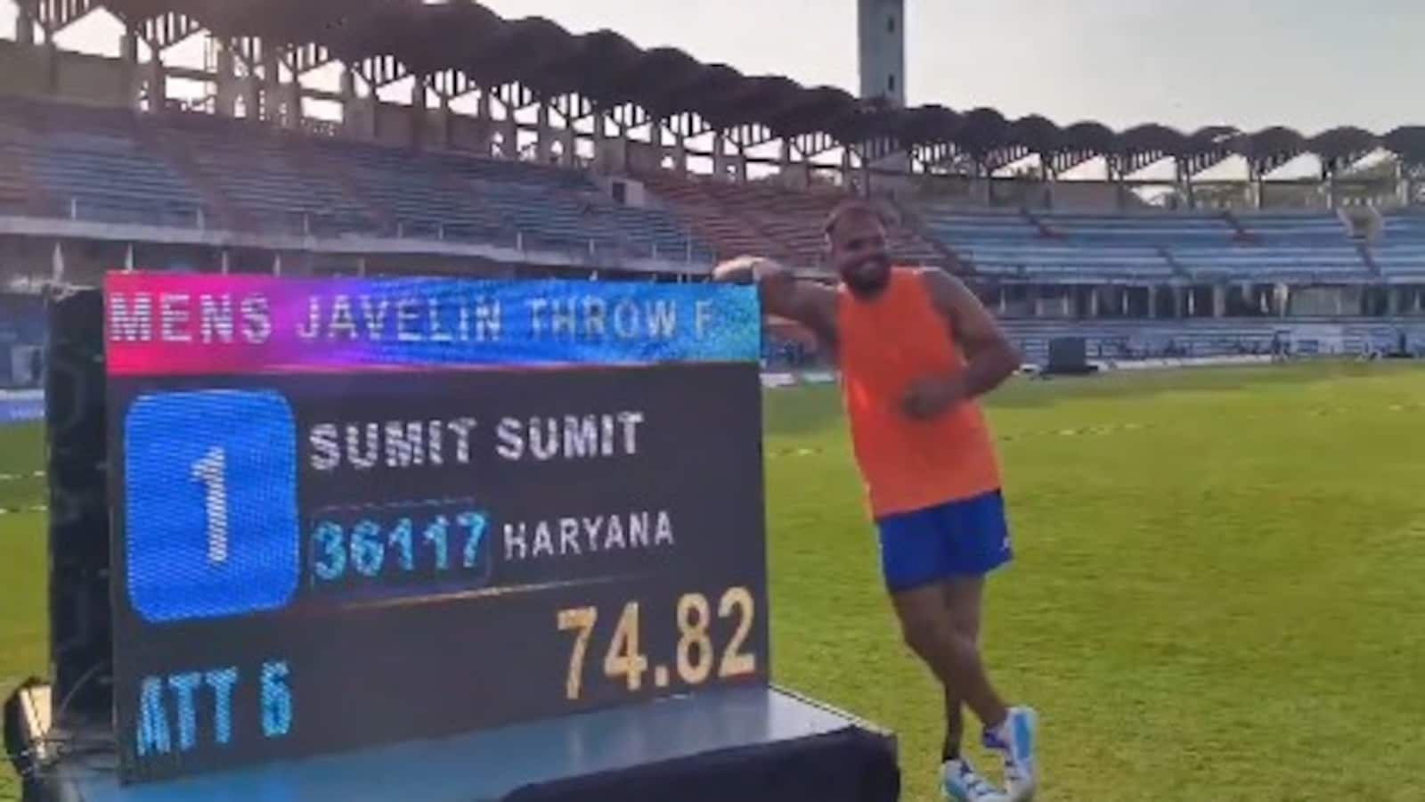 Indias Para-Javelin Star Sumit Antil Scripts History, Betters His Own World Record With 74.82m Throw