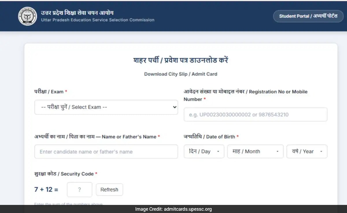 Uttar Pradesh TGT Admit Card 2026 Released: Direct Link To Download Hall Ticket Here