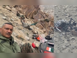 Narrow Escape For Army Officers As Chopper Crashes In Leh. They Click Selfie